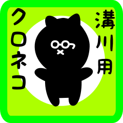 black cat sticker for mizokawa