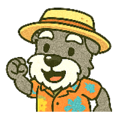 Summer Schnauzer Stickers2