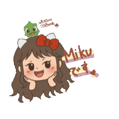 Miku and her chameleon.