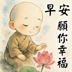 感恩小沙彌✩早安/午安/晚安實用大貼圖✩
