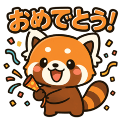 Gentle Red Panda Whisper Stickers