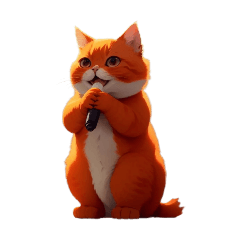 Orange Furry Speaker
