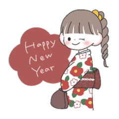 冬・年末年始のゆるかわな女の子【再販】