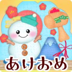 snowman NewYear message sticker5