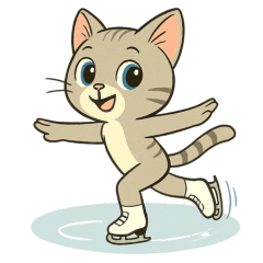 Tiny Kitty Loves Ice Skating (English)