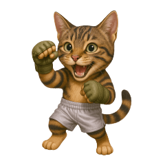 猫の格闘家