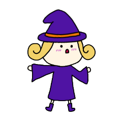 [アレンジ用]丸顔魔女（長女）ハロウィン