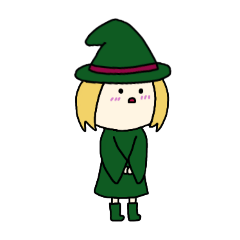 [アレンジ用]丸顔魔女（次女）ハロウィン
