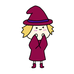 [アレンジ用]丸顔魔女（三女）ハロウィン