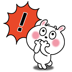 かわいいうさぎのスタンプ37(喜怒哀楽)