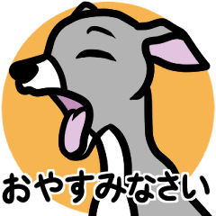 (Gray3)puppy Italian greyhound sticker