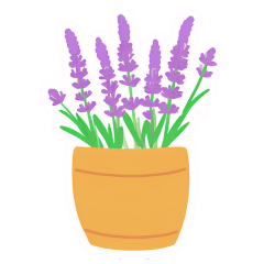 ラベンダーフラワースタンプ