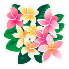 プルメリアフラワーアートスタンプ