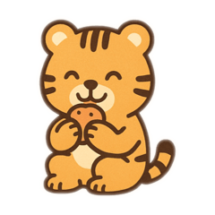 Cute little tiger boy