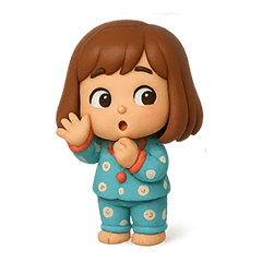 GM Girl in pajamas