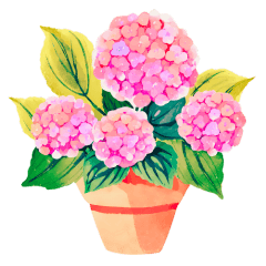 あじさいお花スタンプ2