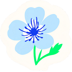 ネモフィラフラワースタンプ