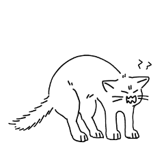 Silly White Cat Sticker