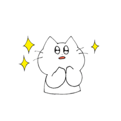 しろのねこスタンプ