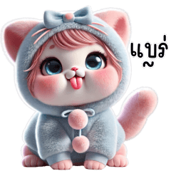 แมวชมพู แมวน้อย น่ารักมาก