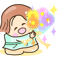 Smiling and polite sticker