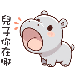 (‘⊙д-)河馬寶寶找兒子