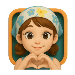Beautiful flower Kerchief Girl's Feeling