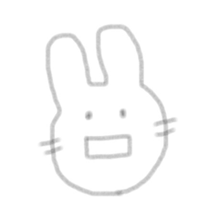 Expression stamp 1 of rabbit
