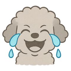 Fluffy Poodle Emoji Daily Feelings.