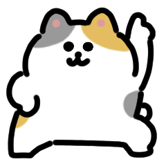 印花布和黑貓跳舞貼紙