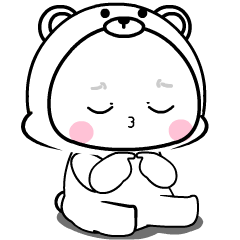 Bocil White Bear 2 : Pop-up stickers