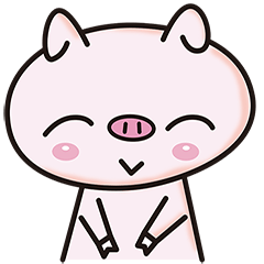 Odabon's cute pig sticker2