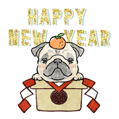 [Resale] Moving Pug New Year's Greetings