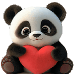 The daily life of a fluffy panda
