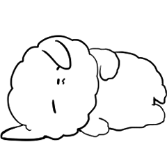 なんだかゆるいふわふわなイヌ