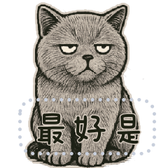 英短藍貓的內心戲 《訊息貼圖》