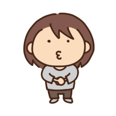 Laid-back girl animation sticker