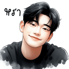 Handsome in black t-shirt