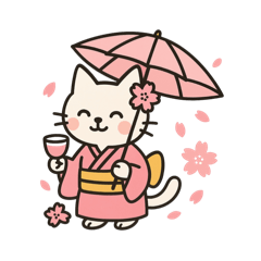Yukata cat lady