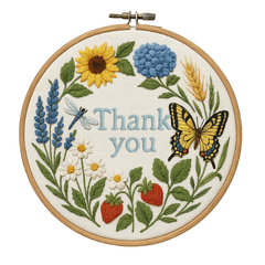 Embroidered Words Stickers