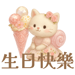 花蝸貓水晶冰淇淋招呼祝福問候語之1