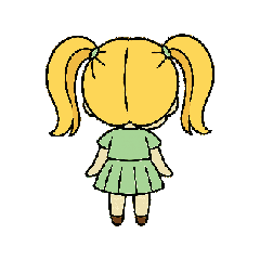 Beautiful girl looking back Rev.0