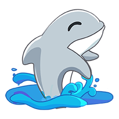 Fin - Dolphin Sticker