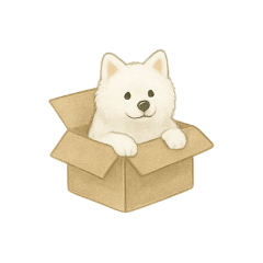 Samoyed sticker that can be used forever