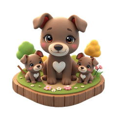 Cute Dog Family 2