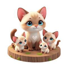 Cute Cat Family v2