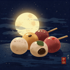 中秋節賞月貼圖