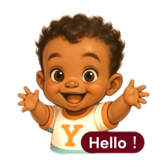 A lively and cute half-African boy