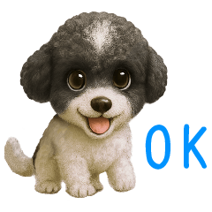Willy the Poodle : Cute Dog Stickers-New