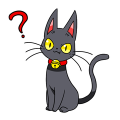 Black cat sticker! -KUROINO-